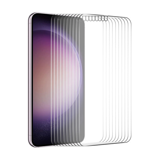 For Samsung Galaxy S24+ 5G 10pcs ENKAY 0.18mm High Aluminum-silicon Tempered Glass Film, Support Ultrasonic Fingerprint Unclock - Galaxy S24+ 5G Tempered Glass by ENKAY | Online Shopping UK | buy2fix
