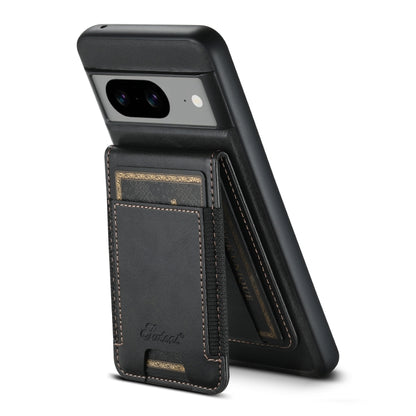 For Google Pixel 8 Pro Suteni H17 Oil Eax Leather Detachable Wallet Phone Case(Black) - Google Cases by Suteni | Online Shopping UK | buy2fix