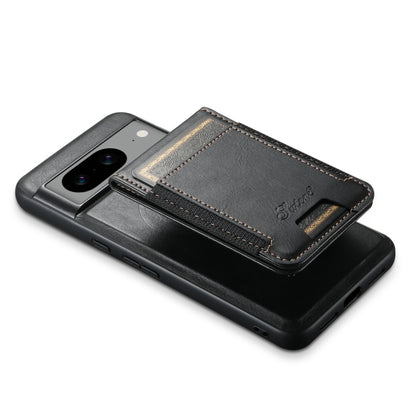 For Google Pixel 8 Pro Suteni H17 Oil Eax Leather Detachable Wallet Phone Case(Black) - Google Cases by Suteni | Online Shopping UK | buy2fix