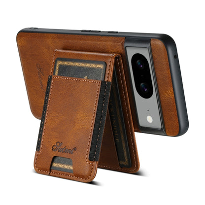 For Google Pixel 8 Pro Suteni H17 Oil Eax Leather Detachable Wallet Phone Case(Brown) by Suteni