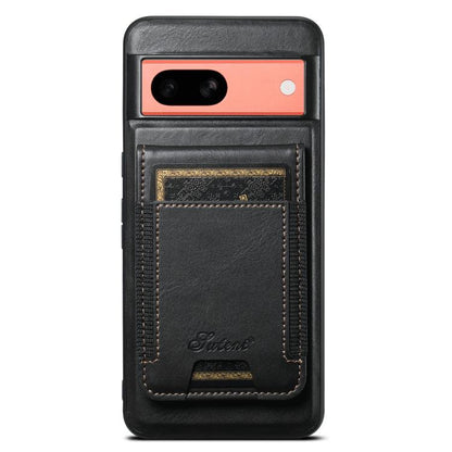 For Google Pixel 7a Suteni H17 Oil Eax Leather Detachable Wallet Phone Case(Black) - Google Cases by Suteni | Online Shopping UK | buy2fix