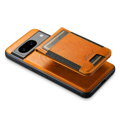 For Google Pixel 7a Suteni H17 Oil Eax Leather Detachable Wallet Phone Case(Khaki) by Suteni