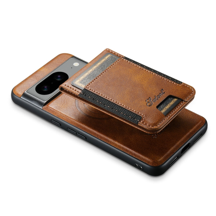 For Google Pixel 7 Pro Suteni H17 Oil Eax Leather Detachable Wallet Phone Case(Brown) by Suteni