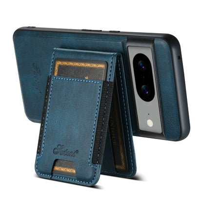 For Google Pixel 7 Pro Suteni H17 Oil Eax Leather Detachable Wallet Phone Case(Blue) - Google Cases by Suteni | Online Shopping UK | buy2fix