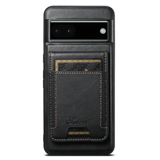 For Google Pixel 6 Suteni H17 Oil Eax Leather Detachable Wallet Phone Case(Black) - Google Cases by Suteni | Online Shopping UK | buy2fix