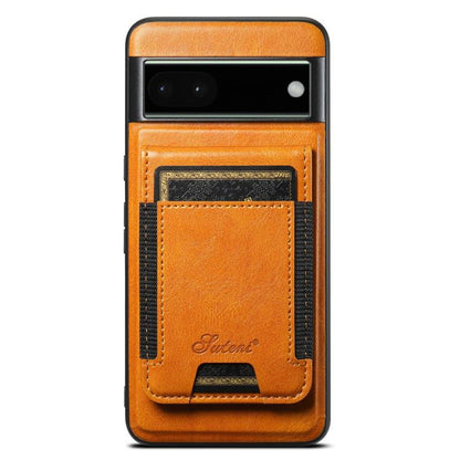 For Google Pixel 6 Suteni H17 Oil Eax Leather Detachable Wallet Phone Case(Khaki) - Google Cases by Suteni | Online Shopping UK | buy2fix