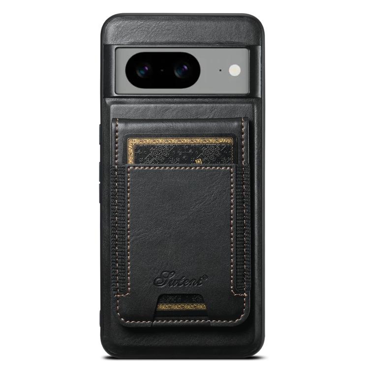 For Google Pixel 10 Pro Suteni H17 Oil Eax Leather Detachable Wallet Phone Case(Black) - Google Cases by Suteni | Online Shopping UK | buy2fix