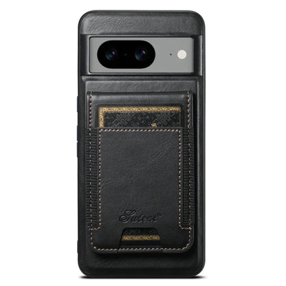 For Google Pixel 10 Pro Suteni H17 Oil Eax Leather Detachable Wallet Phone Case(Black) - Google Cases by Suteni | Online Shopping UK | buy2fix