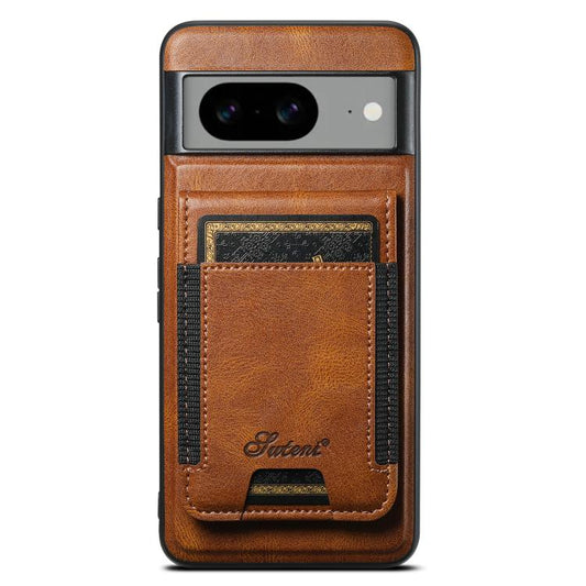 For Google Pixel 10 Pro Suteni H17 Oil Eax Leather Detachable Wallet Phone Case(Brown) - Google Cases by Suteni | Online Shopping UK | buy2fix