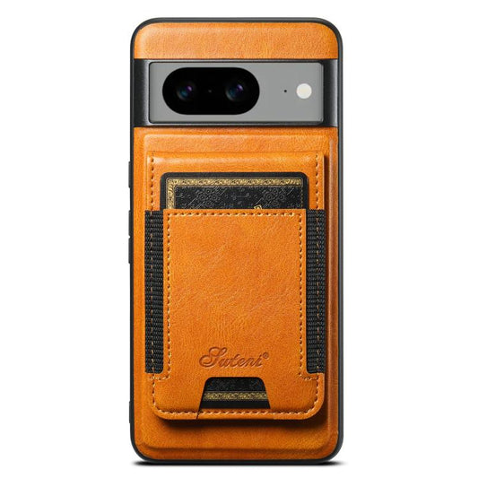 For Google Pixel 10 Pro Suteni H17 Oil Eax Leather Detachable Wallet Phone Case(Khaki) - Google Cases by Suteni | Online Shopping UK | buy2fix