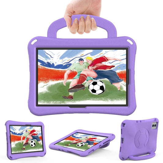 For Samsung Galaxy Tab S8 11 X700N 2022 Handle Football Shaped EVA Shockproof Tablet Case(Light Purple) by buy2fix