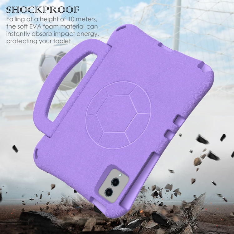 For Samsung Galaxy Tab S8 11 X700N 2022 Handle Football Shaped EVA Shockproof Tablet Case(Light Purple) by buy2fix