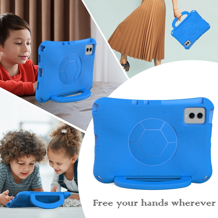 For Samsung Galaxy Tab S8 11 X700N 2022 Handle Football Shaped EVA Shockproof Tablet Case(Blue) by buy2fix
