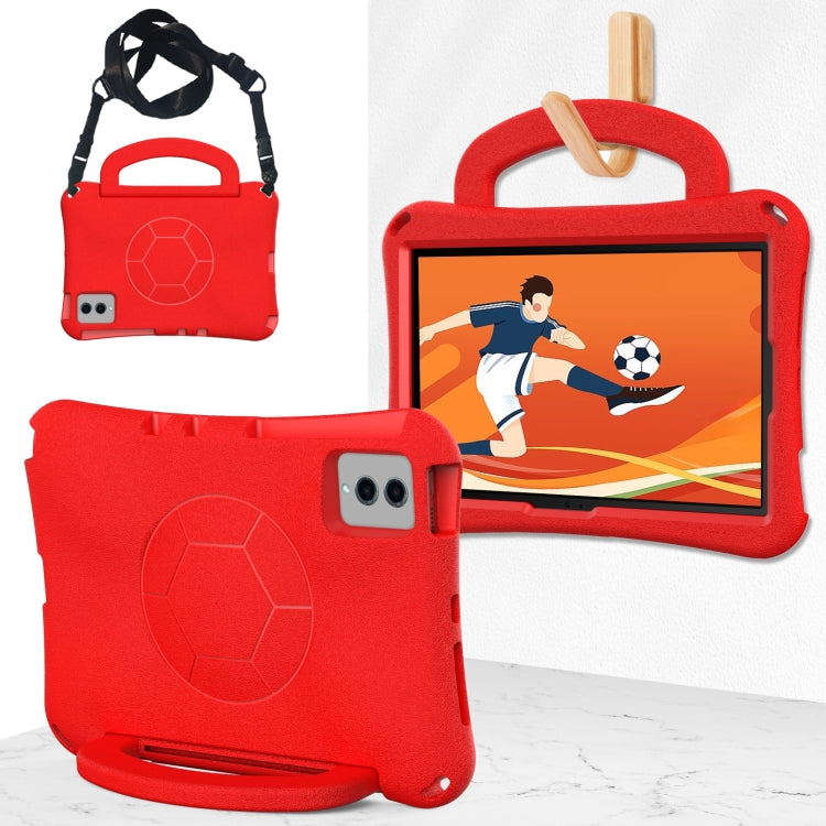 For Samsung Galaxy Tab S8 11 X700N 2022 Handle Football Shaped EVA Shockproof Tablet Case(Red) by buy2fix