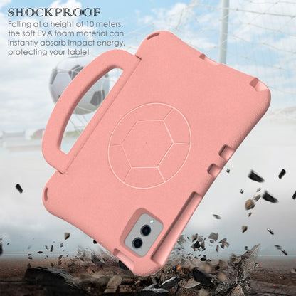 For Samsung Galaxy Tab S8 11 X700N 2022 Handle Football Shaped EVA Shockproof Tablet Case(Light Pink) by buy2fix