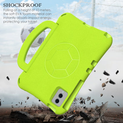 For Samsung Galaxy Tab S9 FE 11 X510 2023 Handle Football Shaped EVA Shockproof Tablet Case(Grass Green) - Galaxy Tab S9 FE by buy2fix | Online Shopping UK | buy2fix