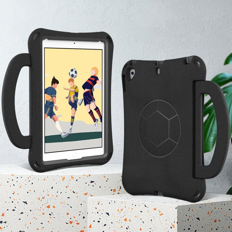 For iPad 9.7 2017/2018 / Air 2 / Air Handle Football Shaped EVA Shockproof Tablet Case(Black) - More iPad Cases by buy2fix | Online Shopping UK | buy2fix