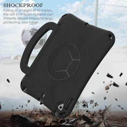 For iPad 9.7 2017/2018 / Air 2 / Air Handle Football Shaped EVA Shockproof Tablet Case(Black) - More iPad Cases by buy2fix | Online Shopping UK | buy2fix