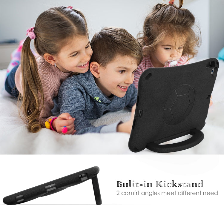 For iPad 9.7 2017/2018 / Air 2 / Air Handle Football Shaped EVA Shockproof Tablet Case(Black) - More iPad Cases by buy2fix | Online Shopping UK | buy2fix