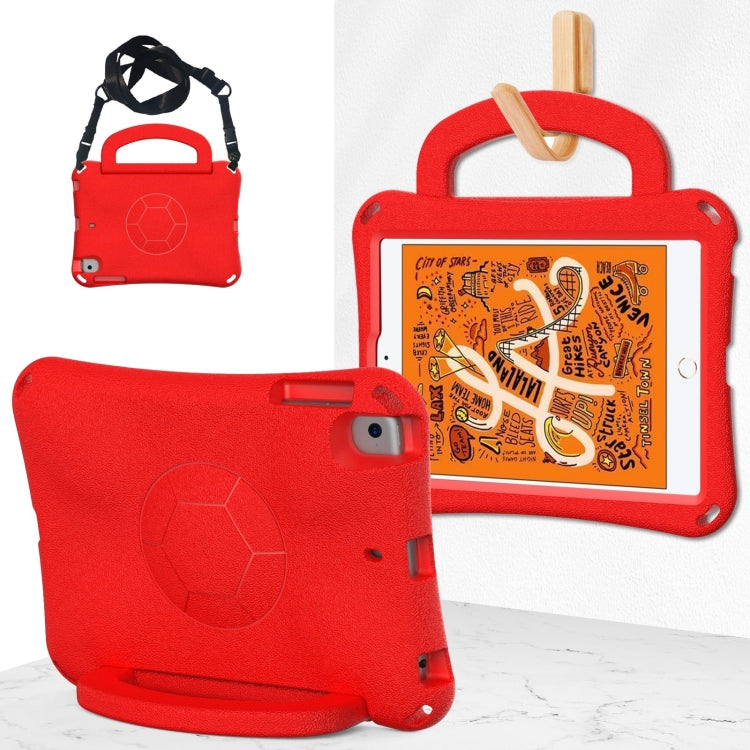For iPad mini 5 / 4 / 3 /2 / 1 Handle Football Shaped EVA Shockproof Tablet Case(Red) - iPad mini (2019) / mini 5 Cases by buy2fix | Online Shopping UK | buy2fix