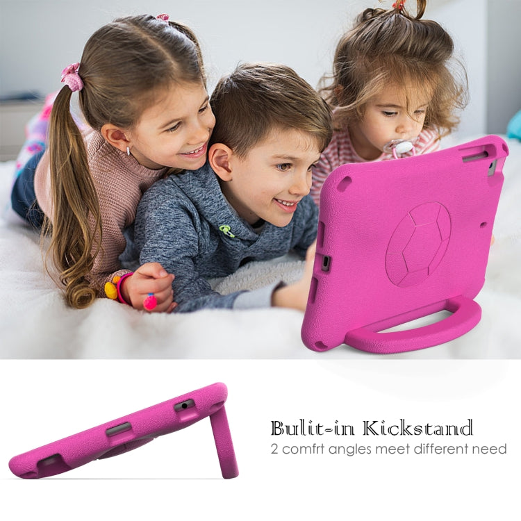 For iPad mini 5 / 4 / 3 /2 / 1 Handle Football Shaped EVA Shockproof Tablet Case(Rose Red) - iPad mini (2019) / mini 5 Cases by buy2fix | Online Shopping UK | buy2fix