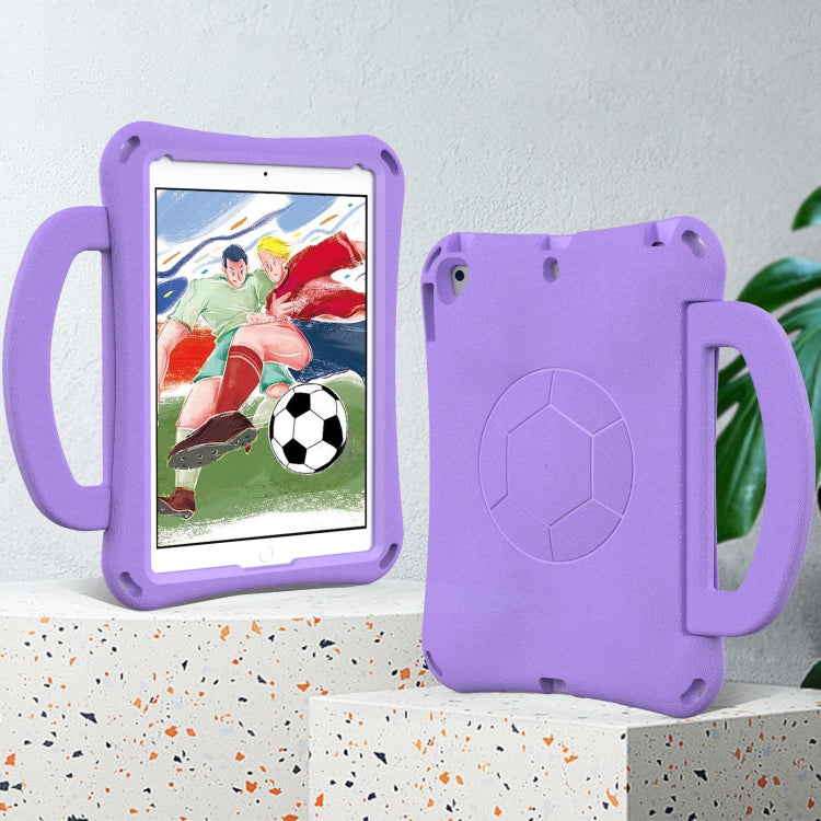 For iPad 10.2 2019/2021/2022 Handle Football Shaped EVA Shockproof Tablet Case(Light Purple) - iPad 10.2 Cases by buy2fix | Online Shopping UK | buy2fix