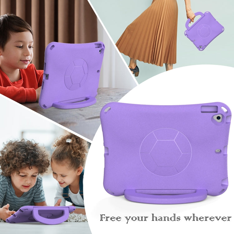 For iPad 10.2 2019/2021/2022 Handle Football Shaped EVA Shockproof Tablet Case(Light Purple) - iPad 10.2 Cases by buy2fix | Online Shopping UK | buy2fix