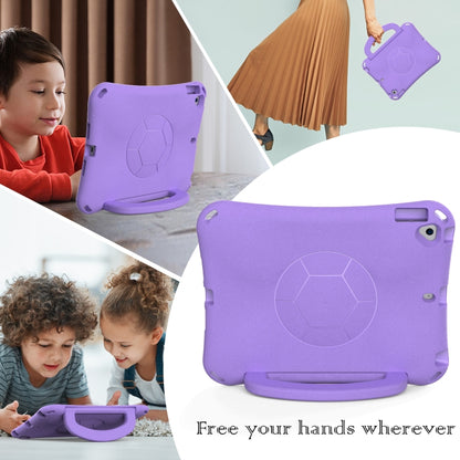 For iPad 10.2 2019/2021/2022 Handle Football Shaped EVA Shockproof Tablet Case(Light Purple) - iPad 10.2 Cases by buy2fix | Online Shopping UK | buy2fix