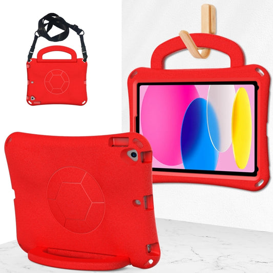 For iPad 10.2 2019/2021/2022 Handle Football Shaped EVA Shockproof Tablet Case(Red) - iPad 10.2 Cases by buy2fix | Online Shopping UK | buy2fix