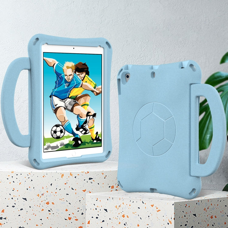 For iPad 10.2 2019/2021/2022 Handle Football Shaped EVA Shockproof Tablet Case(Light Blue) - iPad 10.2 Cases by buy2fix | Online Shopping UK | buy2fix