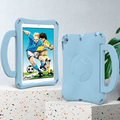 For iPad 10.2 2019/2021/2022 Handle Football Shaped EVA Shockproof Tablet Case(Light Blue) - iPad 10.2 Cases by buy2fix | Online Shopping UK | buy2fix