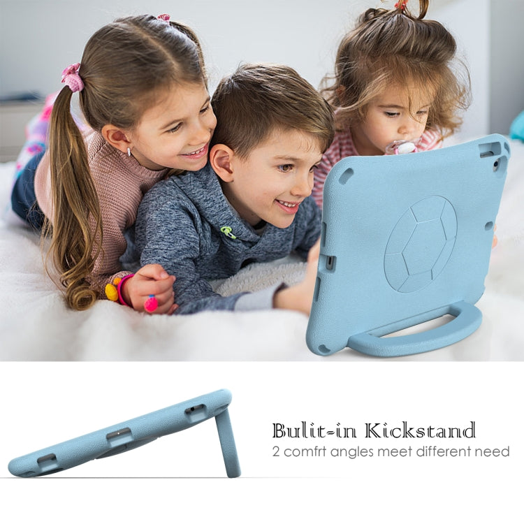 For iPad 10.2 2019/2021/2022 Handle Football Shaped EVA Shockproof Tablet Case(Light Blue) - iPad 10.2 Cases by buy2fix | Online Shopping UK | buy2fix