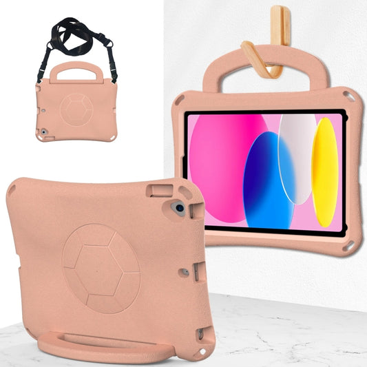 For iPad 10.2 2019/2021/2022 Handle Football Shaped EVA Shockproof Tablet Case(Light Pink) - iPad 10.2 Cases by buy2fix | Online Shopping UK | buy2fix