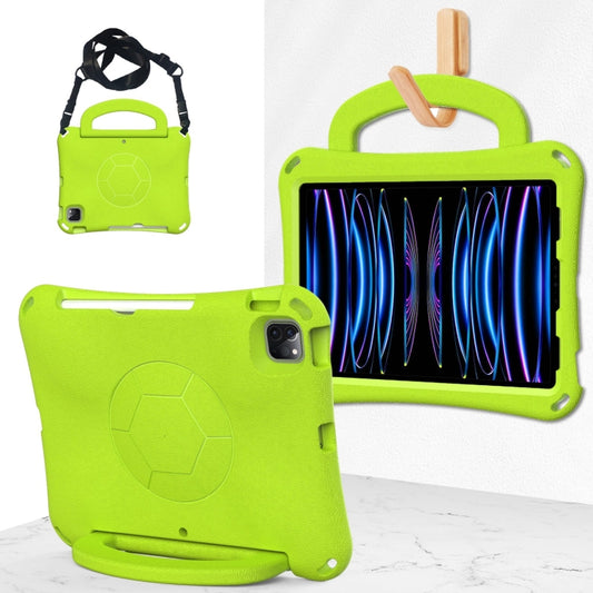 For iPad Pro 11 2018/2020/2021/2022 Handle Football Shaped EVA Shockproof Tablet Case(Grass Green) - More iPad Cases by buy2fix | Online Shopping UK | buy2fix