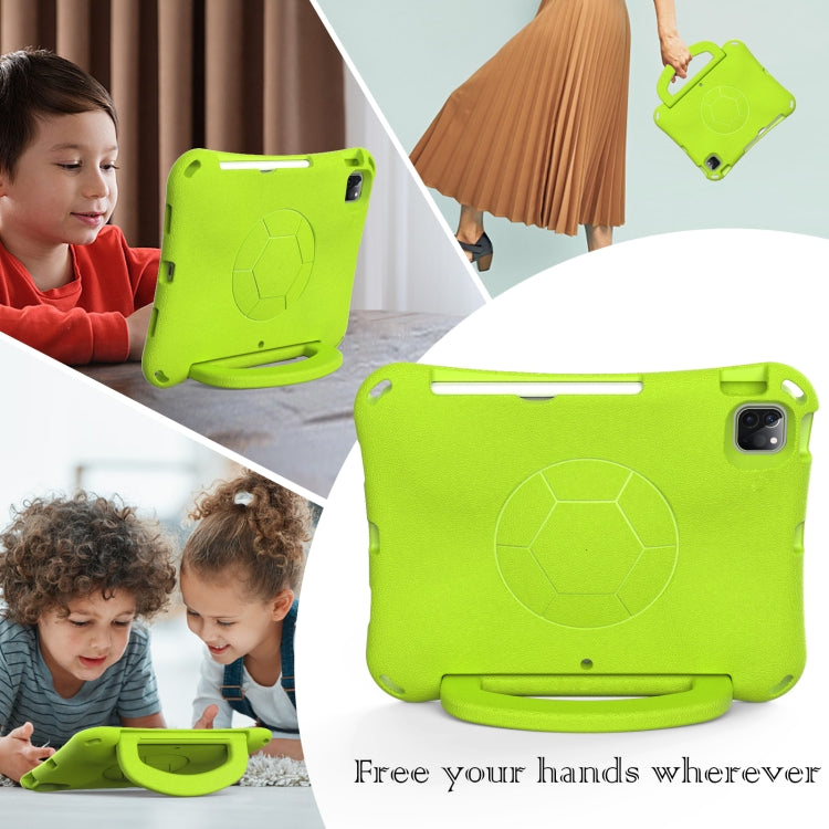 For iPad Pro 11 2018/2020/2021/2022 Handle Football Shaped EVA Shockproof Tablet Case(Grass Green) - More iPad Cases by buy2fix | Online Shopping UK | buy2fix