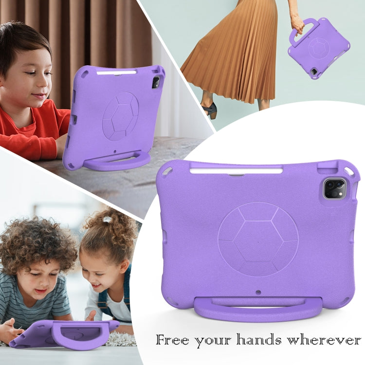 For iPad Pro 11 2018/2020/2021/2022 Handle Football Shaped EVA Shockproof Tablet Case(Light Purple) - More iPad Cases by buy2fix | Online Shopping UK | buy2fix