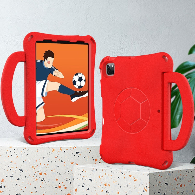 For iPad Pro 11 2018/2020/2021/2022 Handle Football Shaped EVA Shockproof Tablet Case(Red) - More iPad Cases by buy2fix | Online Shopping UK | buy2fix