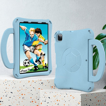 For iPad Pro 11 2018/2020/2021/2022 Handle Football Shaped EVA Shockproof Tablet Case(Light Blue) - More iPad Cases by buy2fix | Online Shopping UK | buy2fix