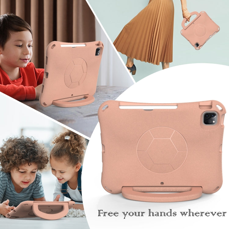 For iPad Pro 11 2018/2020/2021/2022 Handle Football Shaped EVA Shockproof Tablet Case(Light Pink) - More iPad Cases by buy2fix | Online Shopping UK | buy2fix