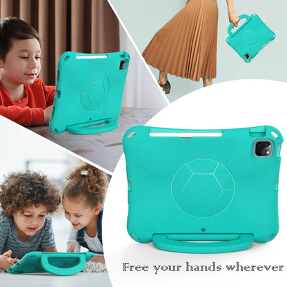 For iPad Pro 11 2018/2020/2021/2022 Handle Football Shaped EVA Shockproof Tablet Case(Mint  Green) - More iPad Cases by buy2fix | Online Shopping UK | buy2fix