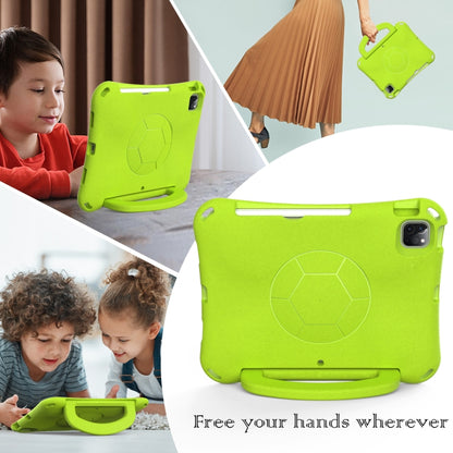 For iPad Air 10.9 2022 / 2020 Handle Football Shaped EVA Shockproof Tablet Case(Grass Green) - More iPad Cases by buy2fix | Online Shopping UK | buy2fix