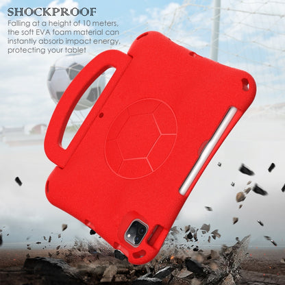 For iPad Air 10.9 2022 / 2020 Handle Football Shaped EVA Shockproof Tablet Case(Red) - More iPad Cases by buy2fix | Online Shopping UK | buy2fix