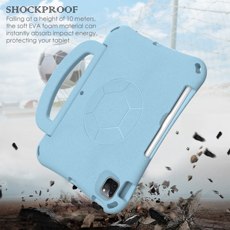 For iPad Air 10.9 2022 / 2020 Handle Football Shaped EVA Shockproof Tablet Case(Light Blue) - More iPad Cases by buy2fix | Online Shopping UK | buy2fix