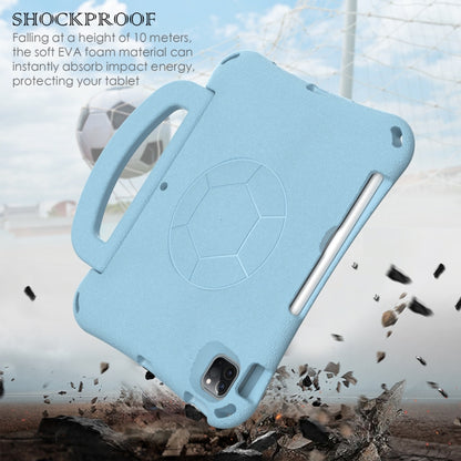 For iPad Air 10.9 2022 / 2020 Handle Football Shaped EVA Shockproof Tablet Case(Light Blue) - More iPad Cases by buy2fix | Online Shopping UK | buy2fix