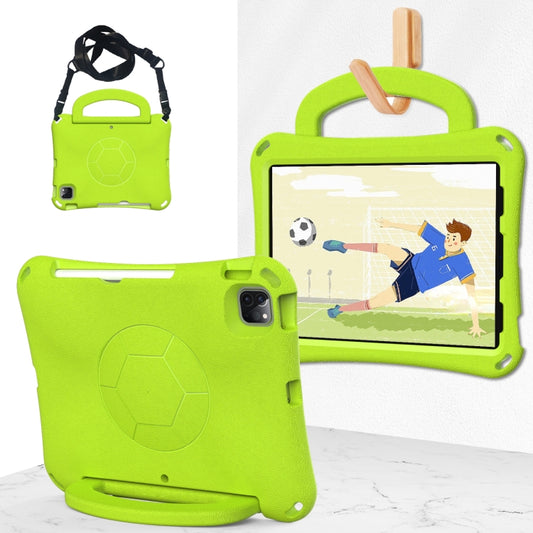 For iPad Air 11 2025 / 2024 Handle Football Shaped EVA Shockproof Tablet Case(Grass Green) - iPad Air 11 2025 / 2024 Cases by buy2fix | Online Shopping UK | buy2fix