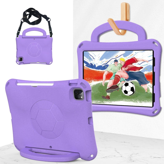 For iPad Air 11 2025 / 2024 Handle Football Shaped EVA Shockproof Tablet Case(Light Purple) - iPad Air 11 2025 / 2024 Cases by buy2fix | Online Shopping UK | buy2fix