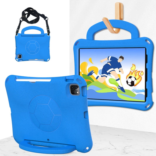 For iPad Air 11 2025 / 2024 Handle Football Shaped EVA Shockproof Tablet Case(Blue) - iPad Air 11 2025 / 2024 Cases by buy2fix | Online Shopping UK | buy2fix