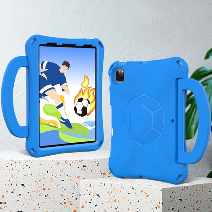 For iPad Air 11 2025 / 2024 Handle Football Shaped EVA Shockproof Tablet Case(Blue) - iPad Air 11 2025 / 2024 Cases by buy2fix | Online Shopping UK | buy2fix