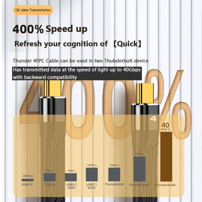 22cm Thunderbolt 4 USB-C / Type-C Male to Male PD 100W Charge FPC Data Cable - USB-C & Type-C Cable by buy2fix | Online Shopping UK | buy2fix