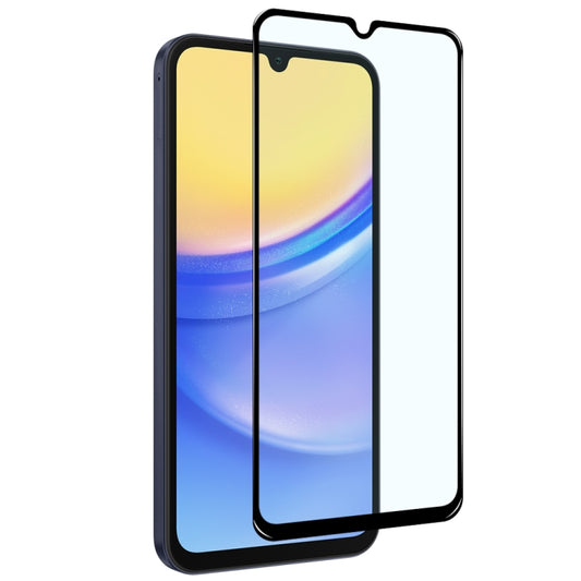 For Samsung Galaxy A15 4G/5G NORTHJO A++ Screen Protector Full Glue Silk Printing Tempered Glass Film(Black) - Galaxy Tempered Glass by NORTHJO | Online Shopping UK | buy2fix